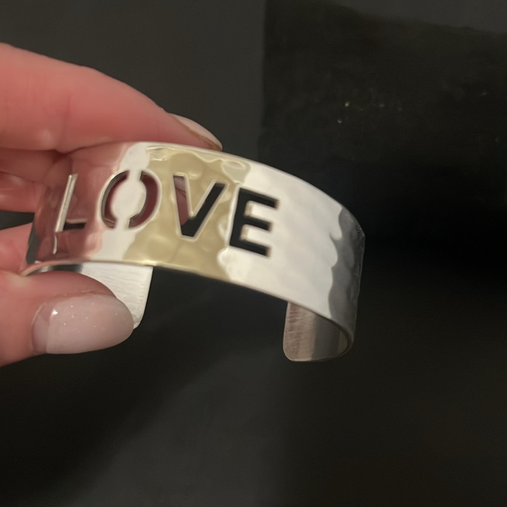 Rustic Cuff Silver cuff - Picture 3 of 7